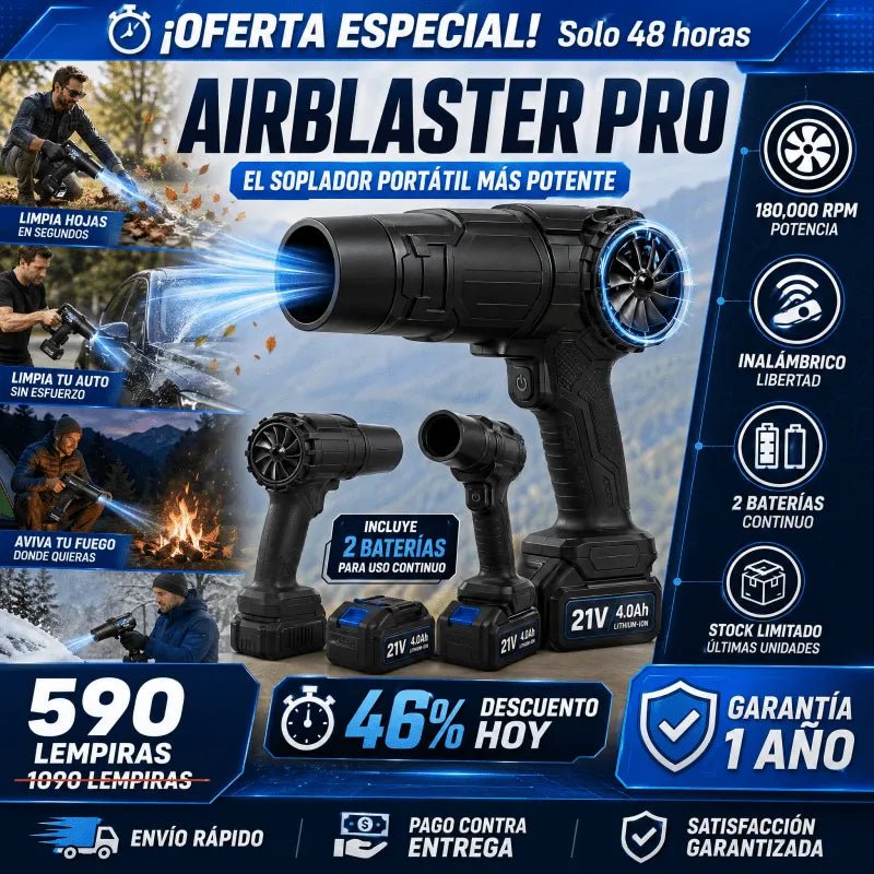Saker AirBlaster Pro – Soplador Inalámbrico de Aire Potente garantia extendida - Inversiones Alkosto